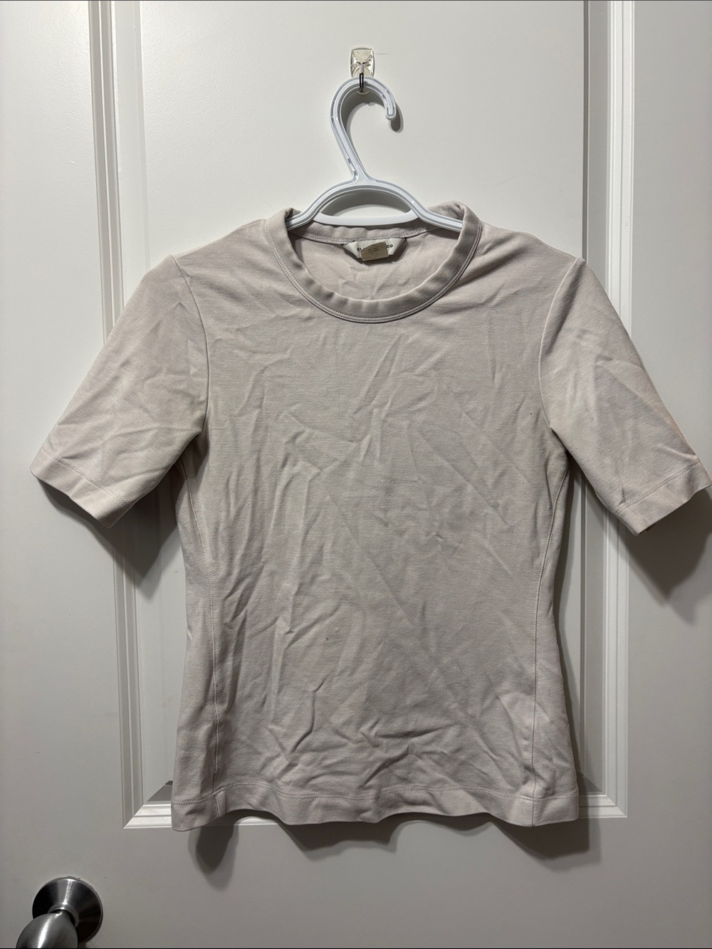 Club Monaco Short-Sleeve Tee in Light Beige
